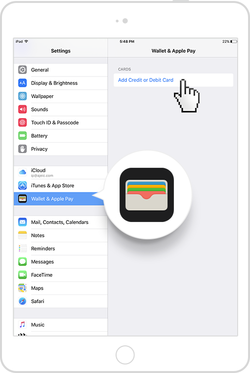 Setup with Apple Pay Step 1