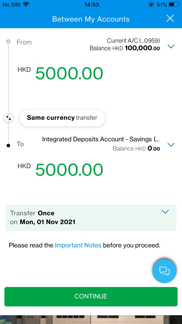 SC Mobile Make an FX transfer Step 2