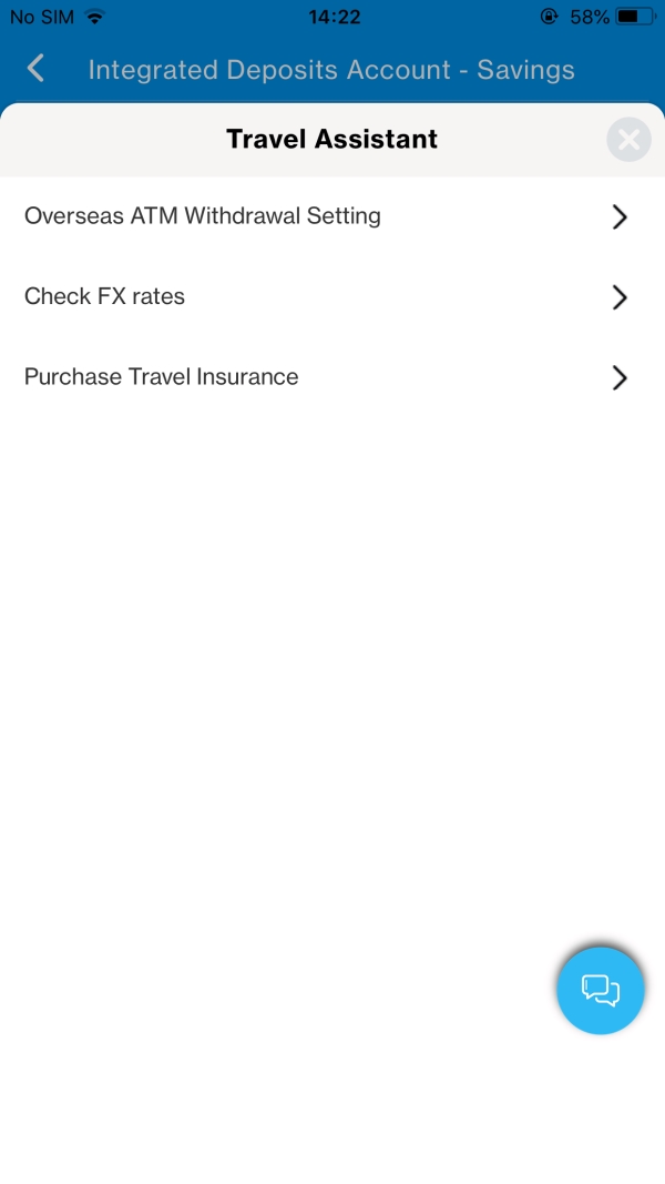 SC Mobile Manage overseas ATM withdrawal Step 1