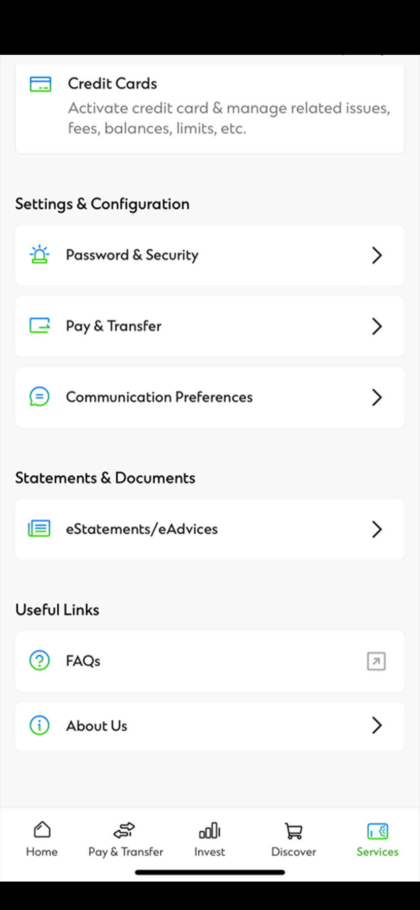 Subscribe and view eStatements on SC Mobile Step 1