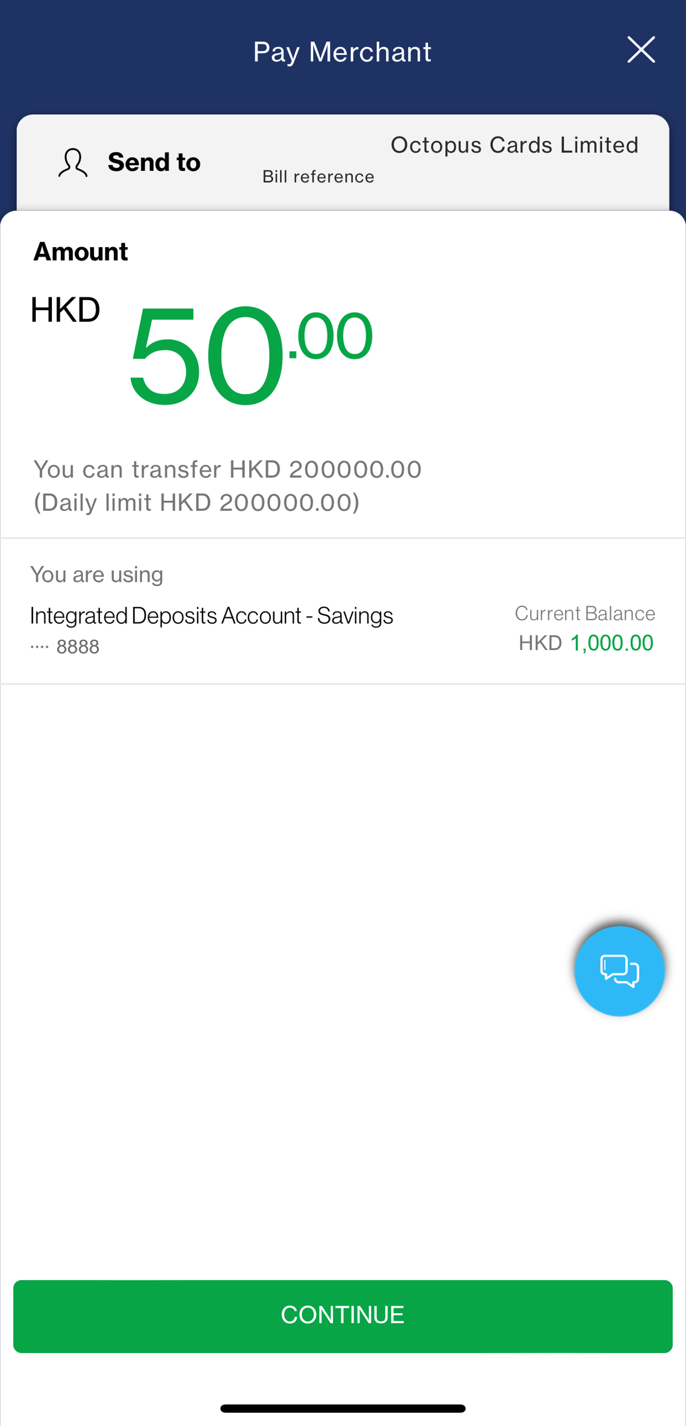 You will be directed to SC Mobile App. After login, review top-up details