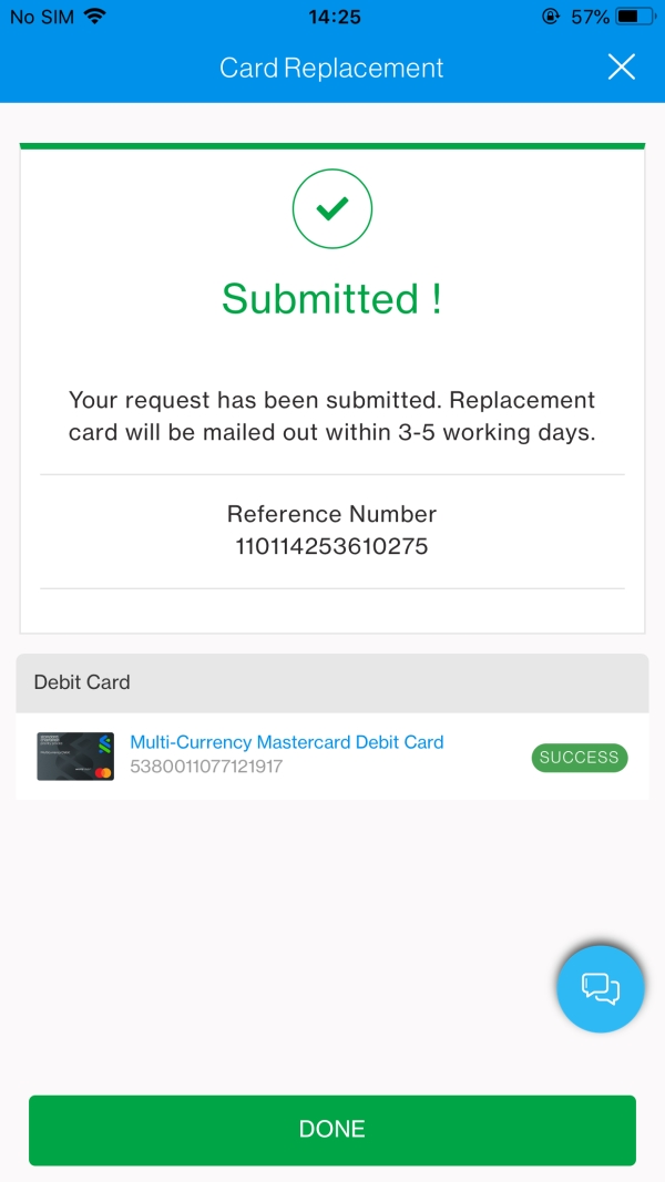 SC Mobile Replace your card Step 3